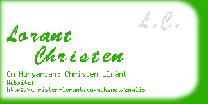 lorant christen business card